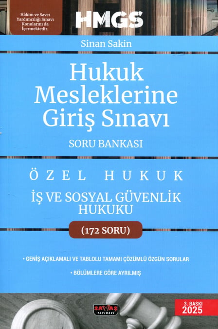 HMGS İş ve Sosyal Güvenlik Hukuku Soru Bankası  Sinan Sakin  - Kitap