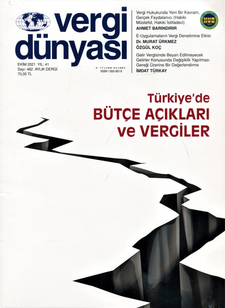 Vergi Dünyası Dergisi Ekim 2021 Münever Yeğin 