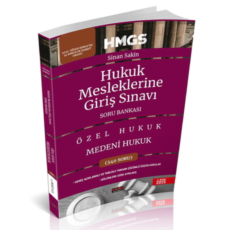 HMGS Medeni Hukuk Soru Bankası  Sinan Sakin  - Kitap