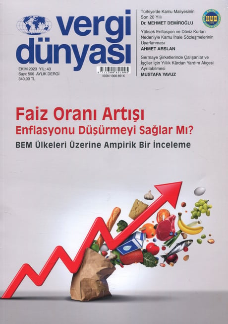 Vergi Dünyası Dergisi Ekim 2023 Münever Yeğin 