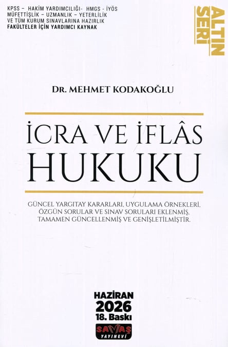 Altın Seri İcra ve İflas Hukuku Dr. Mehmet Kodakoğlu  - Kitap