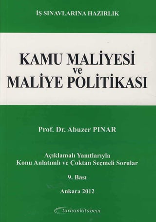 Kamu Maliyesi ve Maliye Politikası