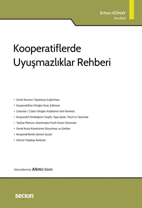 Kooperatiflerde Uyuşmazlıklar Rehberi Erhan Günay  - Kitap