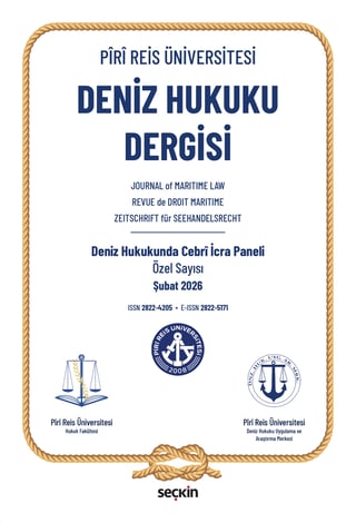 Piri Reis Üniversitesi Deniz Hukuku Dergisi 