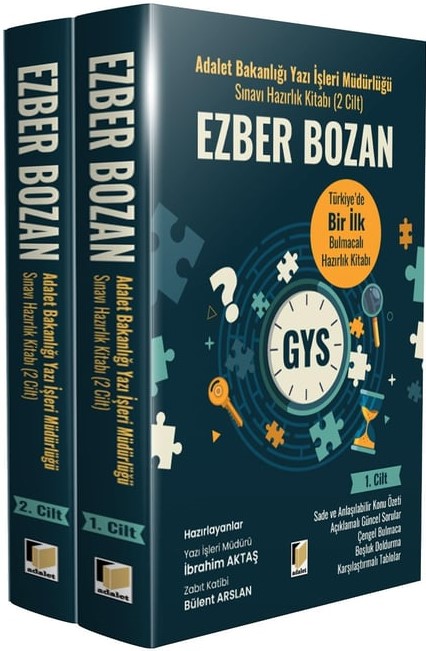 Adalet Bakanlığı Yazı İşleri Müdürlüğü Sınavı Hazırlık Kitabı – Ezber Bozan  (2 Cilt) İbrahim Aktaş, Bülent Arslan  - Kitap