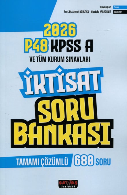 2026 KPSS A Grubu İktisat P48 Soru Bankası Çözümlü Hakan Çay  - Kitap
