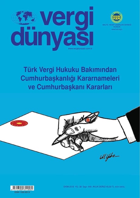 Vergi Dünyası Dergisi Ekim 2018 Münever Yeğin 