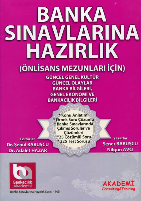 Banka Sınavlarına Hazırlık (Önlisans Mezunları İçin Modüler Set) Dr. Şenol Babuşcu, Dr. Adalet Hazar  - Kitap