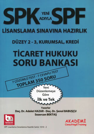 Kurumsal, Kredi Ticaret Hukuku Soru Bankası