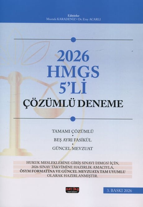HMGS 5'li Çözümlü Deneme Sınavı Mustafa Karadeniz, Dr. Eray Acarlı  - Kitap