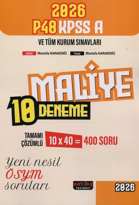 P48 KPSS A Grubu Maliye 10 Deneme Tamamı Çözümlü Mustafa Karadeniz  - Kitap