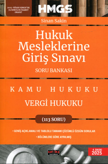 
HMGS Vergi Hukuku Soru Bankası Savaş Yayınları Haziran 2025

    HMGS Vergi Hukuku Soru Bankası HMGS Vergi Hukuku Soru Bankası

 Sinan Sakin  - Kitap