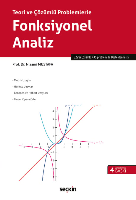 Teori ve Çözümlü Problemlerle Fonksiyonel Analiz Metrik Uzaylar – Normlu Uzaylar – Bananch ve Hilbert Uzayları – Lineer Operatörler Prof. Dr. Nizami Mustafa  - Kitap