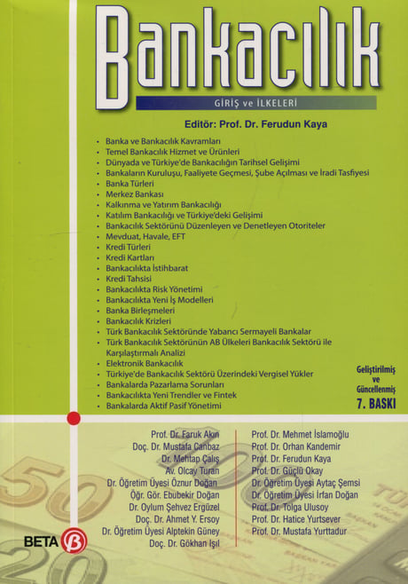 Bankacılık Giriş ve İlkeleri Doç. Dr. Ferudun Kaya  - Kitap