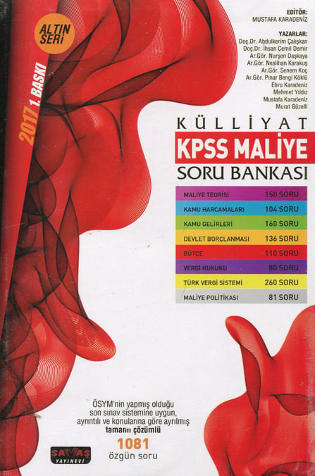 Külliyat KPSS Maliye Modüler Soru Bankası (8 Kitaplık Modüler Set) Mustafa Karadeniz  - Kitap