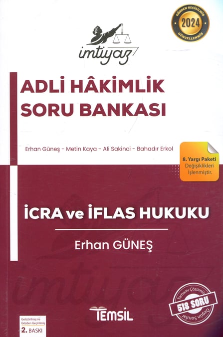 İmtiyaz Adli Hâkimlik – İcra ve İflas Hukuku Soru Bankası Erhan Güneş  - Kitap