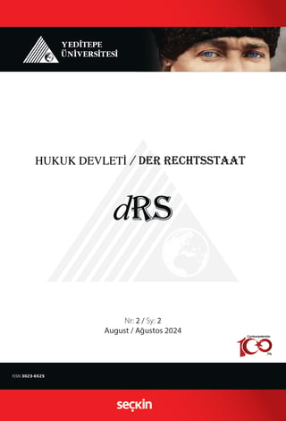 Yeditepe Üniversitesi Hukuk Devleti Dergisi Y:1 S:2 Ağustos 2024