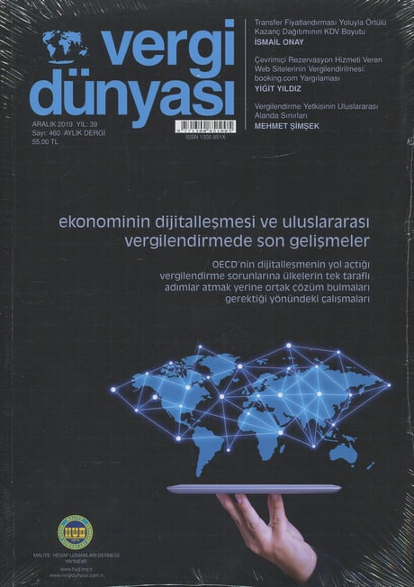 Vergi Dünyası Dergisi Aralık 2019 Münever Yeğin 