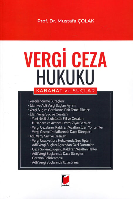 Vergi Ceza Hukuku Prof. Dr. Mustafa Çolak  - Kitap