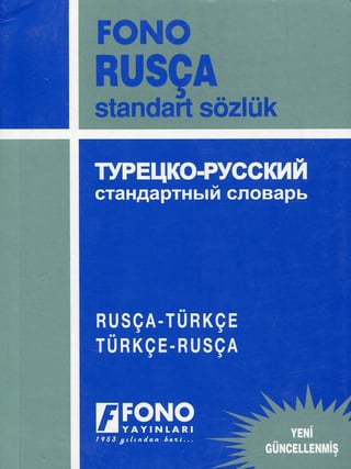 Rusça – Türkçe, Türkçe – Rusça Standart Sözlük