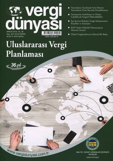 Vergi Dünyası Dergisi Aralık 2016 Dönem Sonu Değerleme İşlemleri Ekiyle Münever Yeğin 