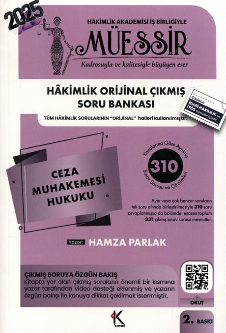 Müessir İdari Yargı Ön Sınavı (İYÖS) Ceza Muhakemesi Hukuku  Hamza Parlak  - Kitap