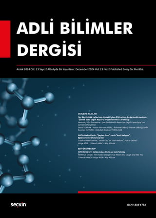 Adli Bilimler Dergisi – Cilt:23 Sayı: 2 Aralık 2024
