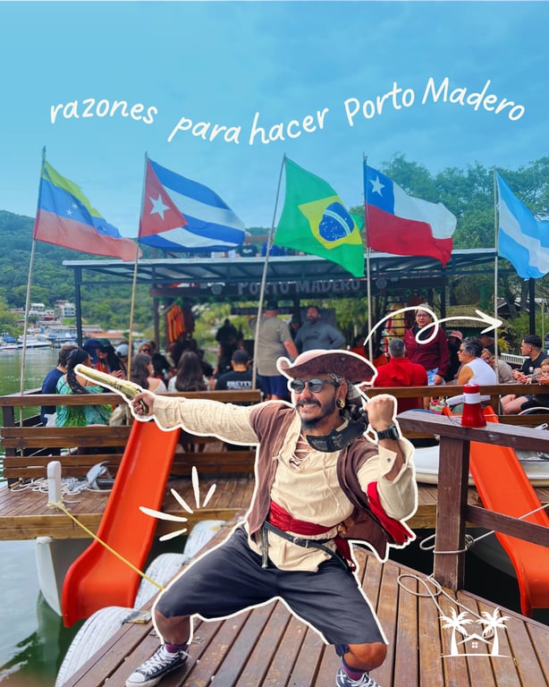 Pirata en el embarque del paseo 