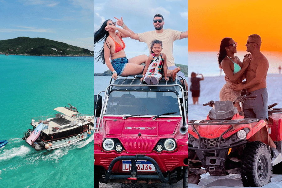  Combo Passeio de Barco, Quadriciclo e Buggy em Arraial do Cabo – Aventura Completa Terra e Mar