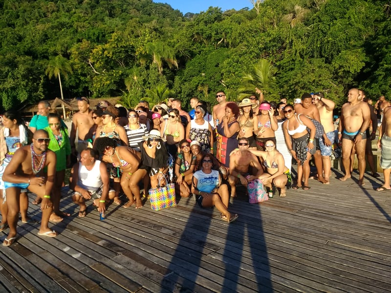 Cais Ilha de Jaguanum,  Itacuruçá - Passeio Ilhas Tropicais - Academia Body Move - Mai 2018