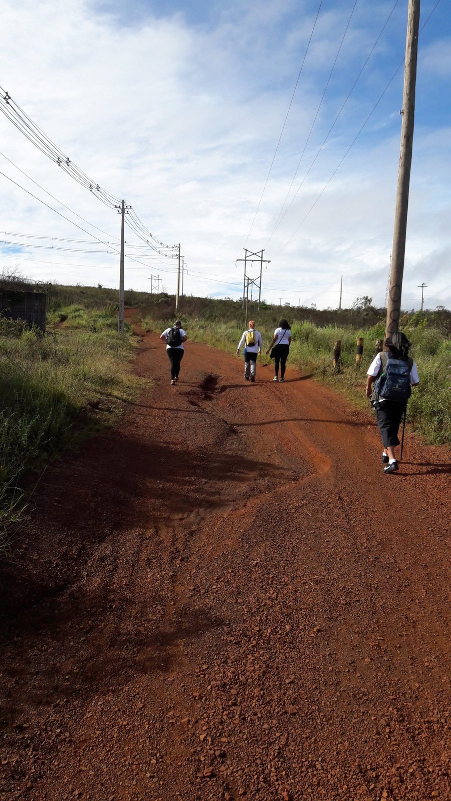 Participantes na trilha