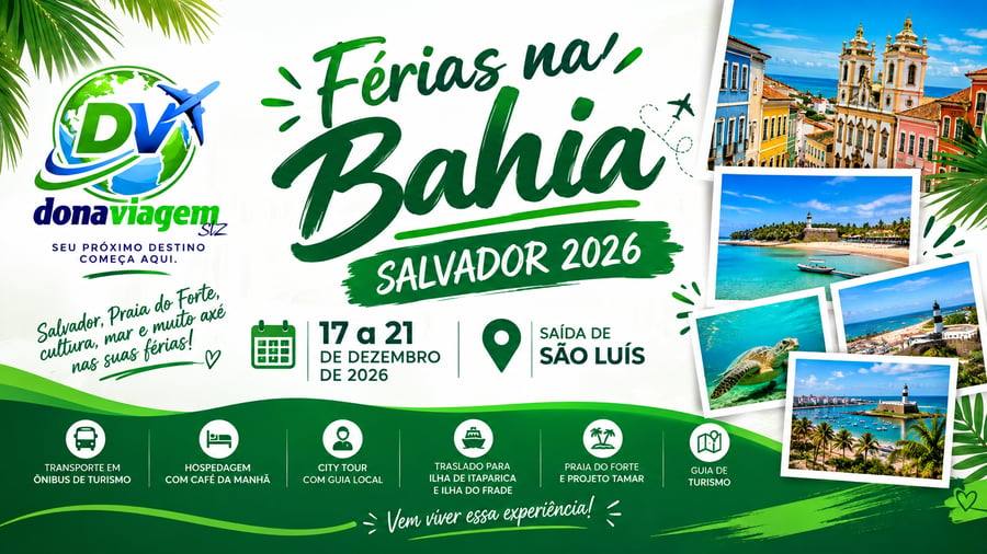 FÉRIAS NA BAHIA  SALVADOR 2026