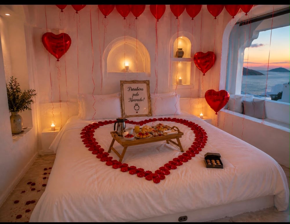 Decoração surpresa em quarto de hotel em Arraial do Cabo