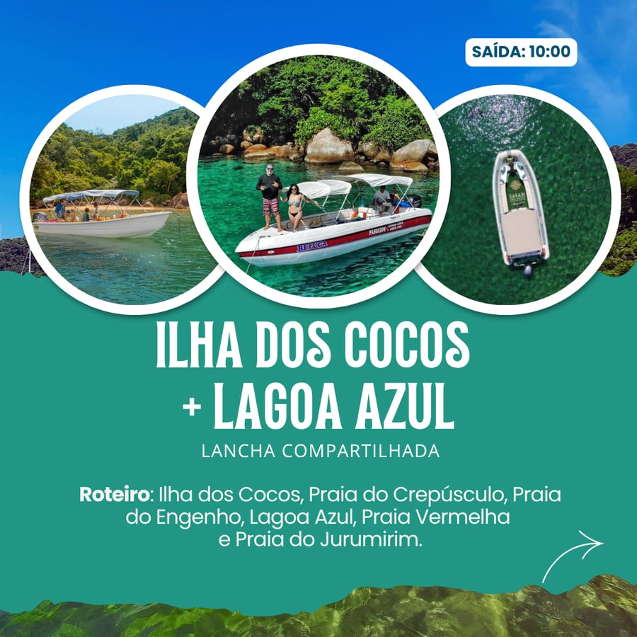 Passeio de Lancha Compartilhada em Paraty