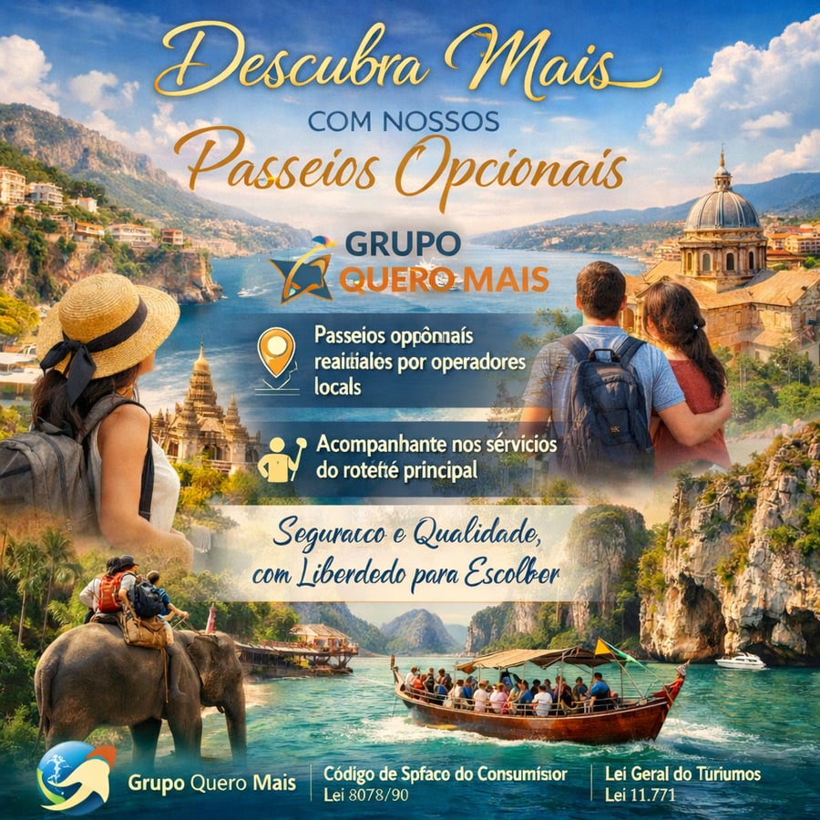 Passeios opcionais o que é?