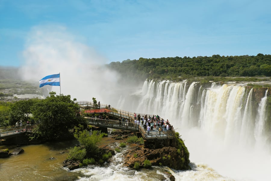 Passarela principal lado Argentino das Cataratas