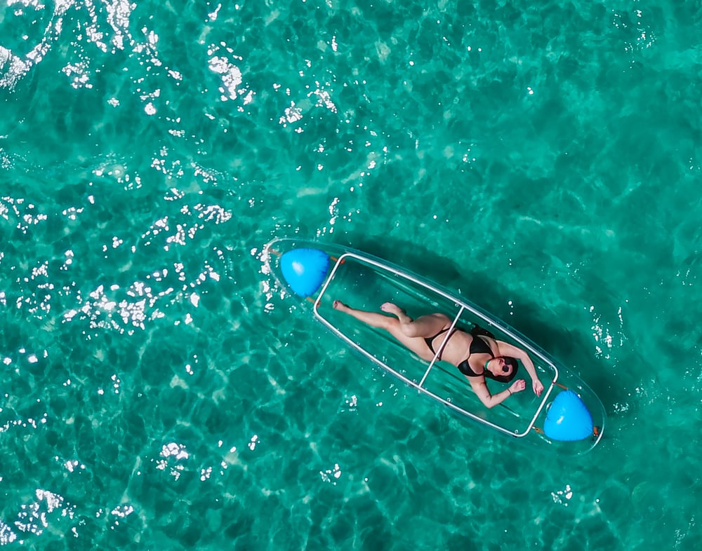 FOTOS DE DRONE NO CAIAQUE TRANSPARENTE