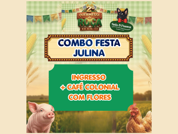 INGRESSO VISITAÇÃO + PASSEIOS SÍTIO 5 PASSOS
