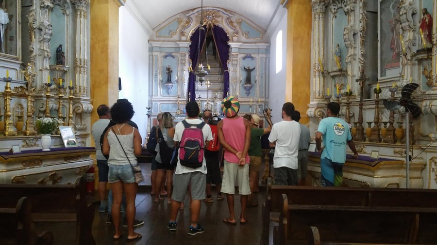 Visitação a igrejas no centro Histórico de Paraty
