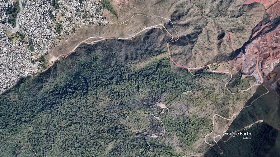 Foto aérea do local - Aglomerado Serra / Pico Belo Horizonte