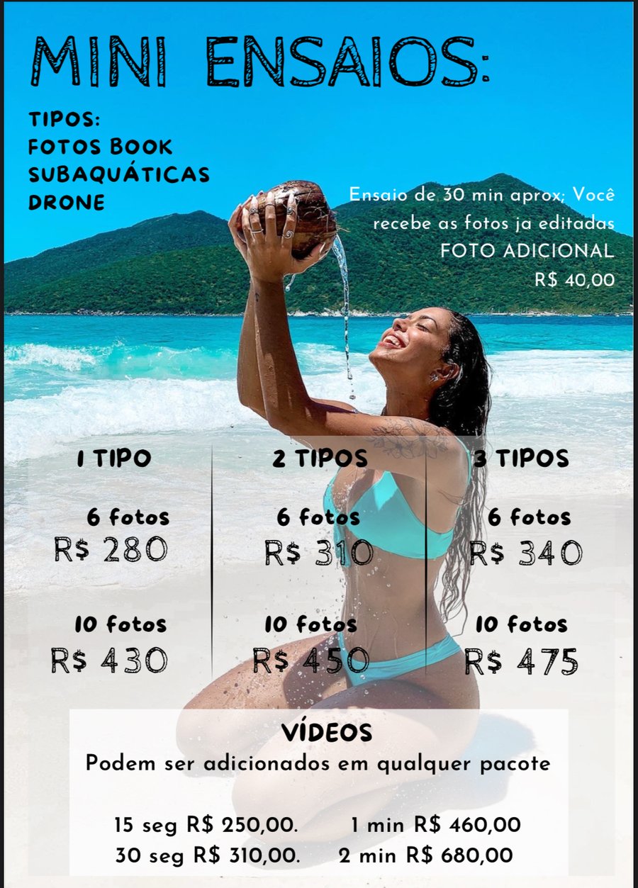 Mini Ensaio Fotográfico na praia em Arraial do Cabo