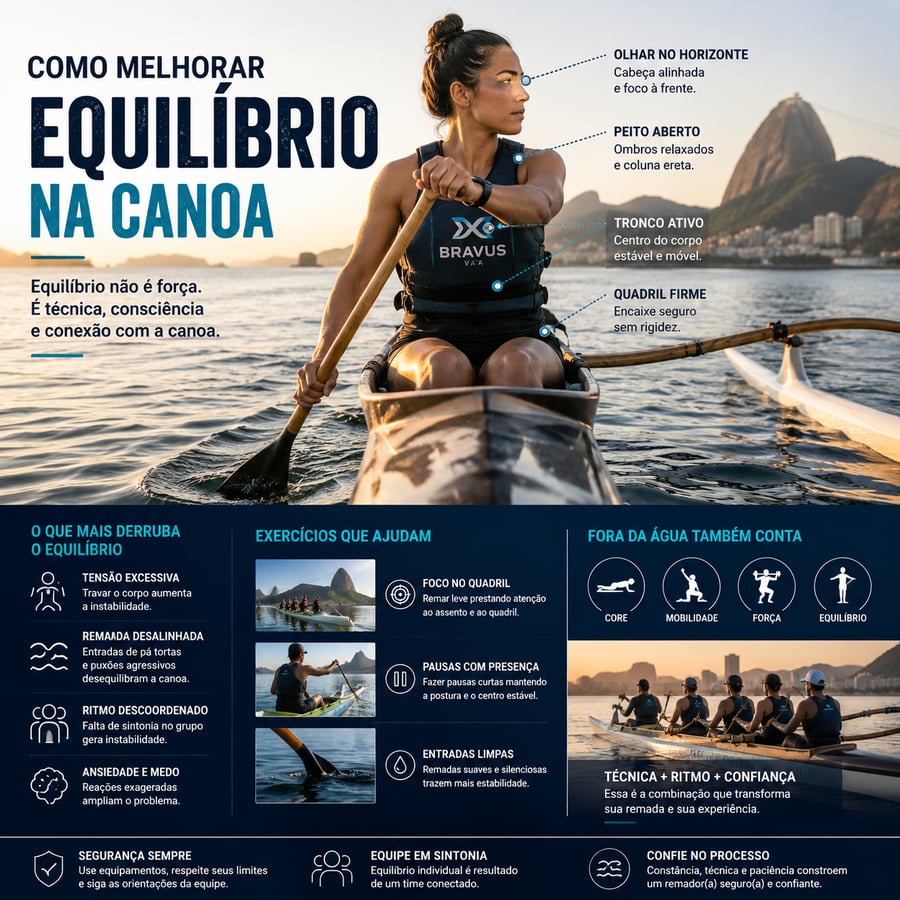 Como melhorar equilíbrio na canoa