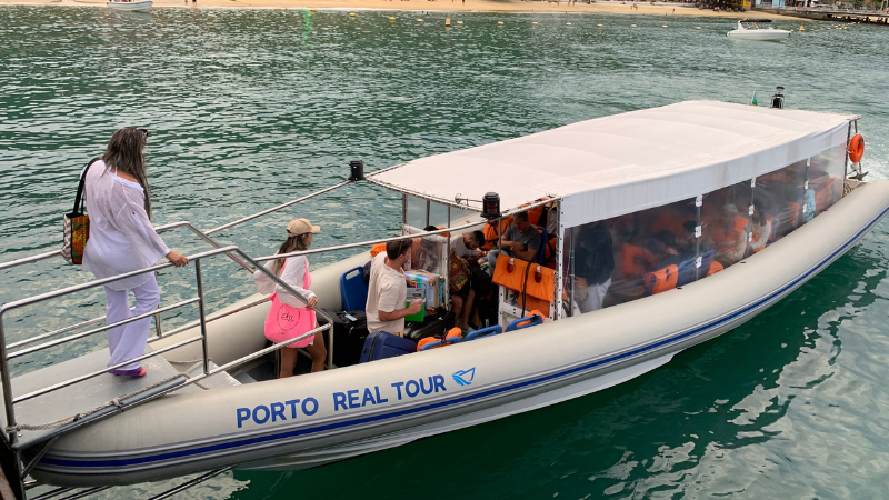 🚤 Flex Boat para até 50 passageiros!  Seguro, confortável e regular.