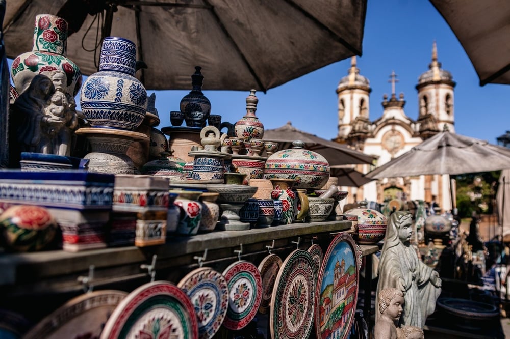 Feira de artesanato de pedra sabão
