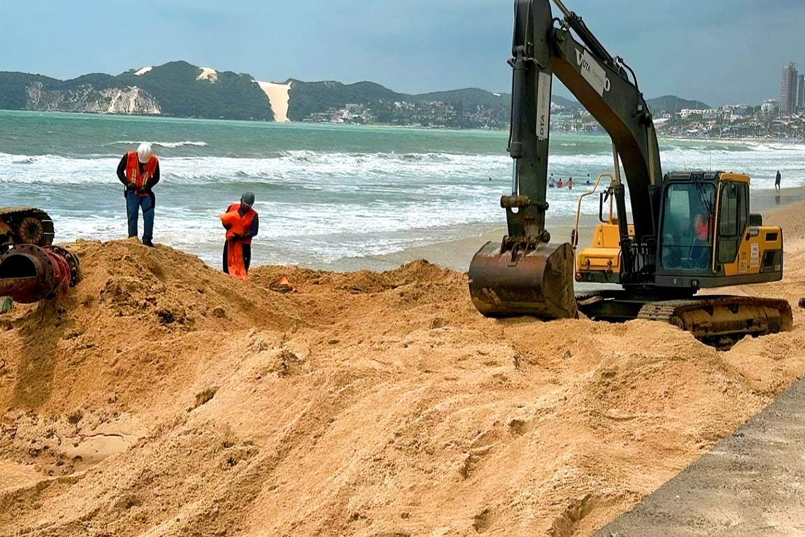 Entenda como será a obra de engorda da praia de Ponta Negra, em Natal