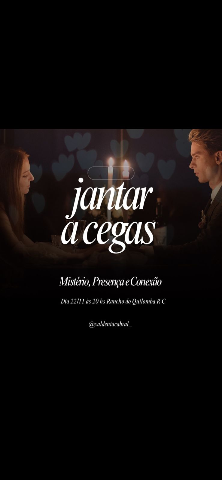 JANTAR AS CEGAS AURA SECRETA. Evento criado: https://www.sympla.com.br/evento/jantar-sensitivo-aura-secreta/3176461?_gl=1*16vt6w1*_gcl_au*NTg0Nzg2ODY1LjE3NjA3MTMxNTUuMzU2OTEyNTM5LjE3NjA3MTYyOTIuMTc2MDcxNjI5Mg..*_ga*MTIzODM3NjI2Mi4xNzYwNzEzMTU2*_ga_KXH10SQTZF*czE3NjA3MTgzODckbzIkZzEkdDE3NjA3MTkxMTkkajMwJGwwJGg3NjgyODY4MDk.