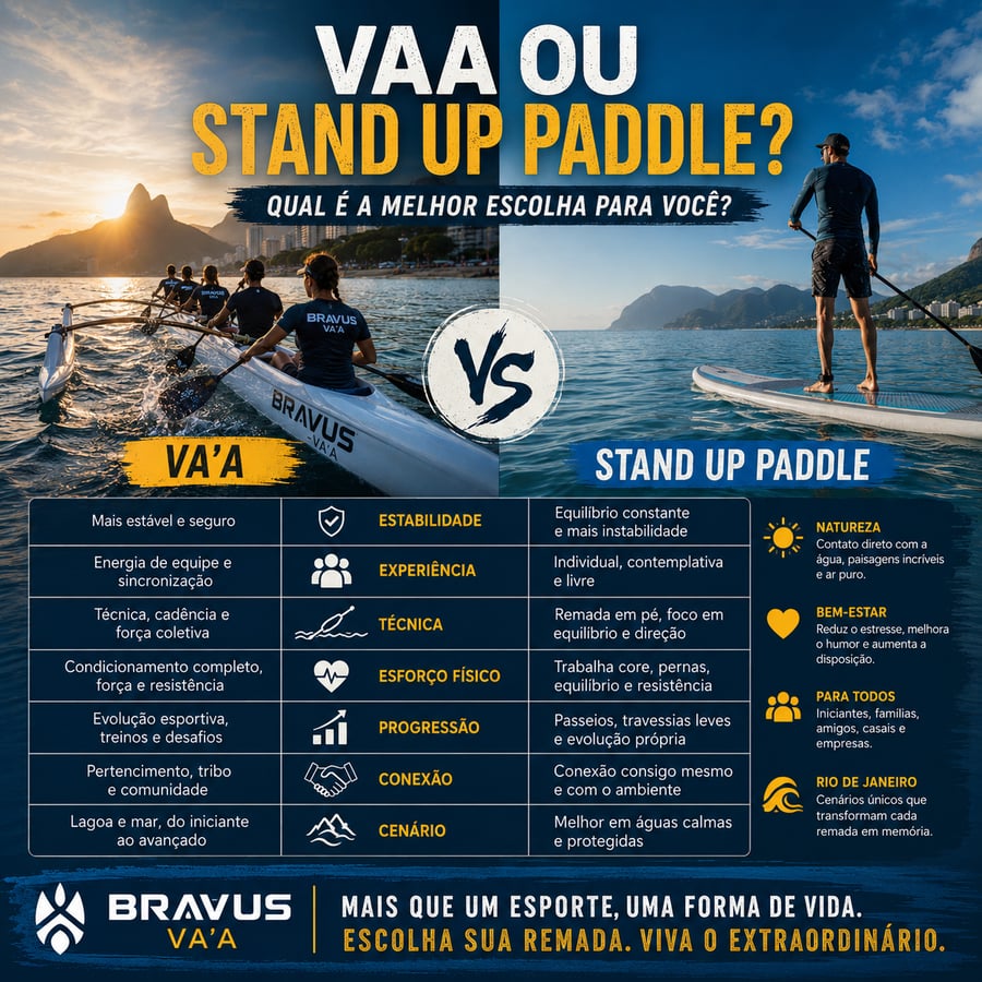 Va'a ou stand up paddle: qual combina com você?