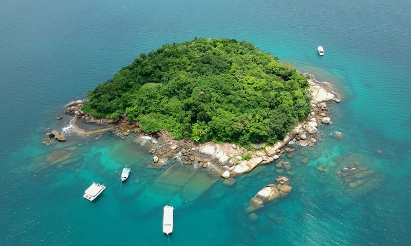 Pescaria Esportiva na Ilha dos Meros 🎣🐟 Explore um dos melhores pontos de pesca de Paraty! A Ilha dos Meros é um paraíso para os amantes da pescaria esportiva, com águas cristalinas e grande diversidade de peixes. Um passeio inesquecível em meio à natureza exuberante da baía de Paraty! 🛥️🌊
