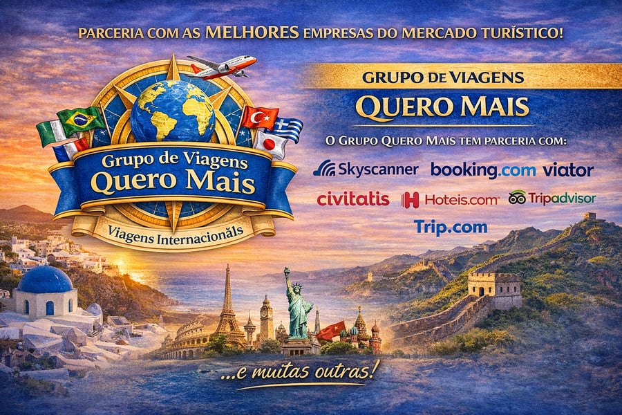 Viagem planejada com parceiros consolidados do setor turístico, assegurando qualidade, confiabilidade e tranquilidade ao participante.