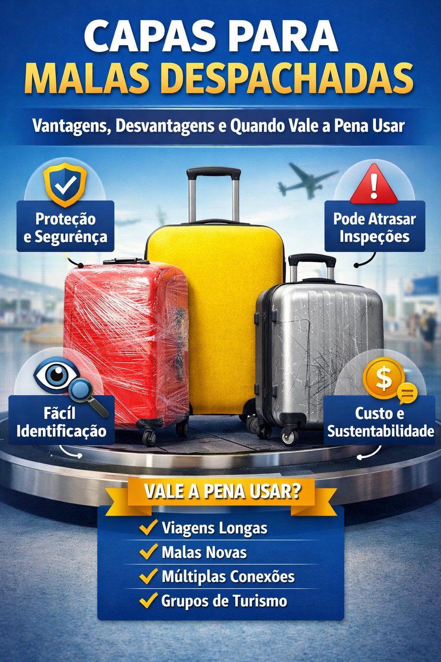 Capas para Malas Despachadas: Vantagens, Desvantagens e Quando Vale a Pena Usar